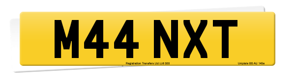 Registration number M44 NXT